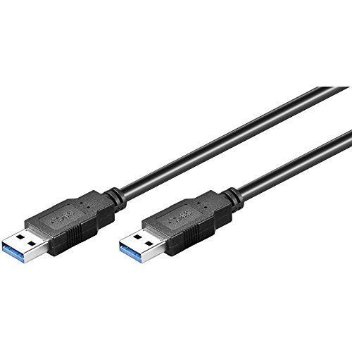 EWENT Câble USB 3.0 Type a Mâle/a/blindé un double femme 28 AWG cuivre la vitesse de transfert jusqu'à 5GMbit longueur de câble 1,8 m Noir