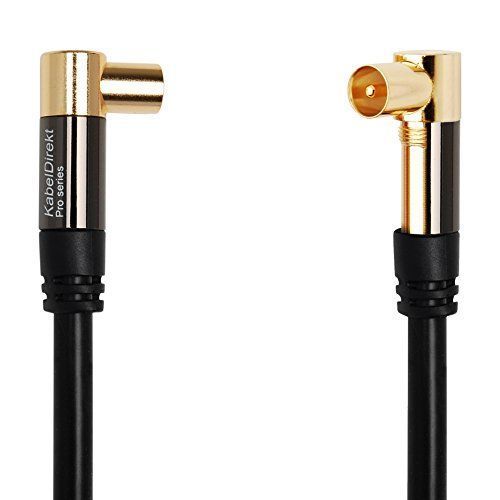 KabelDirekt 20m Câble d'antenne coaxial mâle  femelle Connecteur à angle - PRO Series
