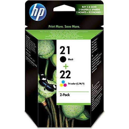 HP 21 Cartouche d'encre d'origine Pack de 2 Noir Cyan Magenta Jaune