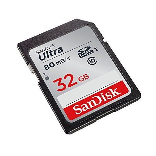 SanDisk Ultra SDHC 32Go Carte Mémoire jusqu'à 80Mo/s, Classe 10 FFP [Version la Plus Récente]
