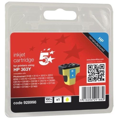 5 Etoiles ETL-928998 C8773EE Cartouche d'encre pour Photosmart Jaune