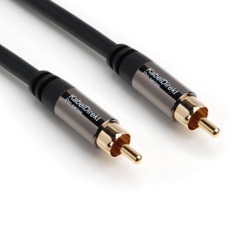 KabelDirekt 2m Câble Cinch/RCA 1 x fiche vers 1 x fiche - PRO Series