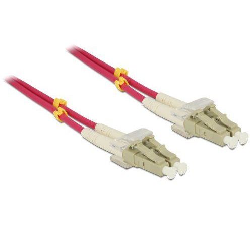 Delock - Câble réseau - LC multi-mode (M) pour LC multi-mode (M) - 2 m - fibre optique - 50 / 125 microns - OM4 - sans halogène - violet