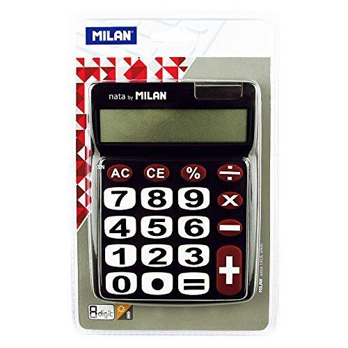 Milan 151708BL Blister Calculatrice Electronique 8 chiffres Touches grands
