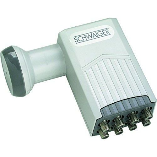 Schwaiger SPS6988531 LNB Quad 4 sorties 40mm Gris clair