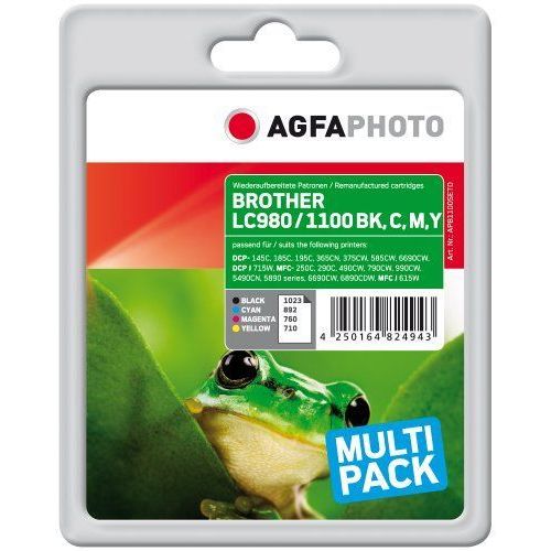 Agfa Photo APB1100SETD Cartouche d'Encre 17 ml Couleurs Assortis