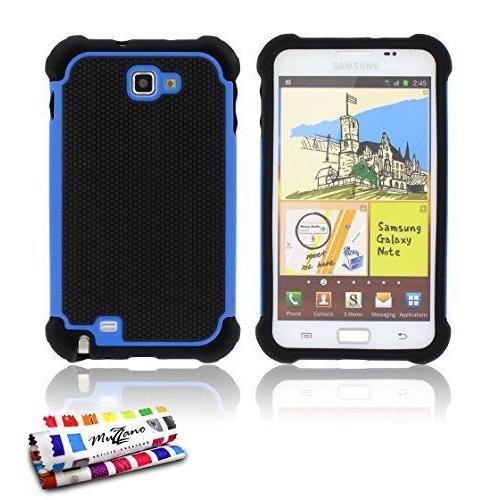 Muzzano Coque Semi-Rigide Ultra-Slim ``Sport Case`` Bleu Pour Samsung I9220 De Qualité Supérieure Originale - Protection Antichoc Elegante, Optimale Et Durable Au Design Soigné Exclusif 1 Stylet Et 1 Chiffon Muzzano Offerts