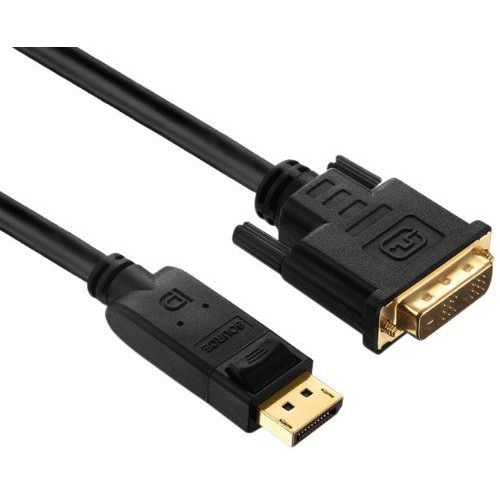 PureLink Câble DisplayPort vers DVI PureInstall Serie avec connecteurs plaqués or 24 carats, norme VESA, prise mâle DisplayPort vers prise mâle DVI-D (18+1), non bidirectionnel, conducteur cuivre OFC, triple blindage