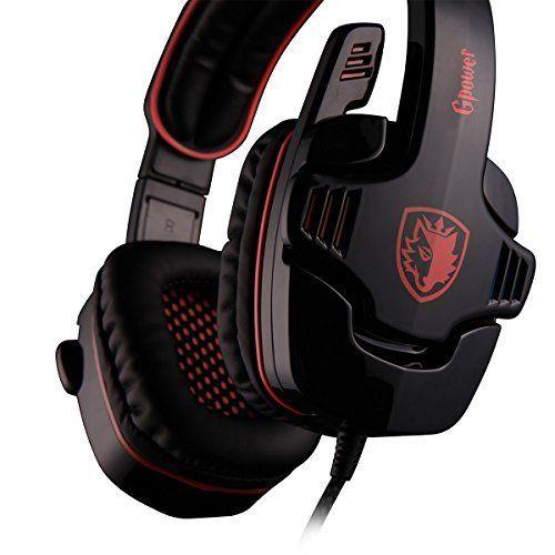 SADES Casque écouteurs intra-auriculaires Casque Gaming SA-708-RED rouge noir/rouge