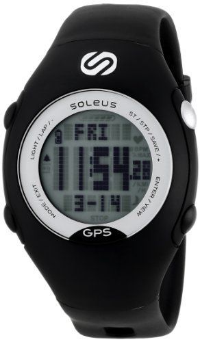 Soleus SG006 005 Montre GPS avec Capteur Cardiaque Calorie pour Smartphone USB Noir