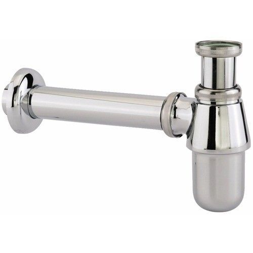 Valentin-Siphon de lavabo laiton grand culot européen chromé 33x42 avec sortie murale 13040000000