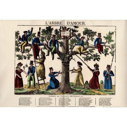 L¿Arbre D¿Amour. (Tiré Sur Le Bois Original De La Maison Pellerin Est Colorié D¿Après L¿Image De L¿Époque De La Collection Sadoul) 
