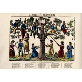 L¿Arbre D¿Amour. (Tiré Sur Le Bois Original De La Maison Pellerin Est Colorié D¿Après L¿Image De L¿Époque De La Collection Sadoul) 