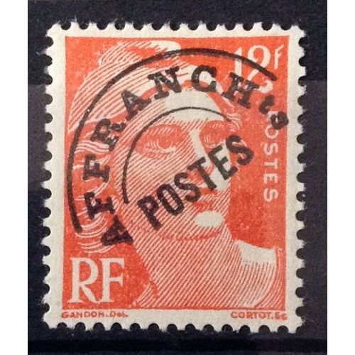 France - Préoblitéré Gandon 12f Rouge-Orange (Superbe N° 103a) Neuf* - Cote 4,00€ - Année 1945 - N14355