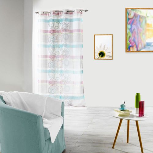 Panneau Voile - Oeillets - 140 X 240 Cm - Delora - Multicolore Multicolore