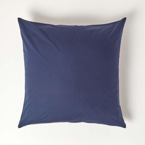 Taie D'oreiller Bleu Marine 100% Coton Egyptien 200 Fils 80 X 80 Cm