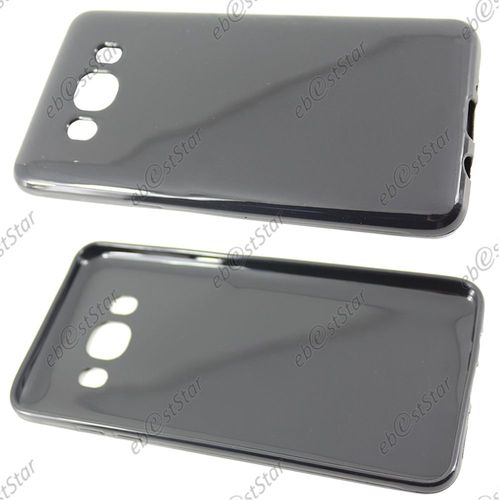Ebeststar ®  Coque Silicone Gel Sans Motif Housse Etui Souple Pour Samsung Galaxy J5 2016 Sm-J510f, Couleur Noir [Dimensions Precises De Votre Appareil : 145,8 X 72,3 X 8,1 Mm, Écran 5.2'']