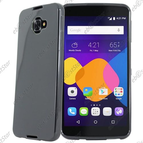 Ebeststar ® Housse Coque Protection Silicone Gel Etui Souple Pour Alcatel Idol 4s (5.5 Pouces), Couleur Noir [Dimensions Precises De Votre Appareil : 153,9 X 75,4 X 7 Mm, Écran 5.5'']