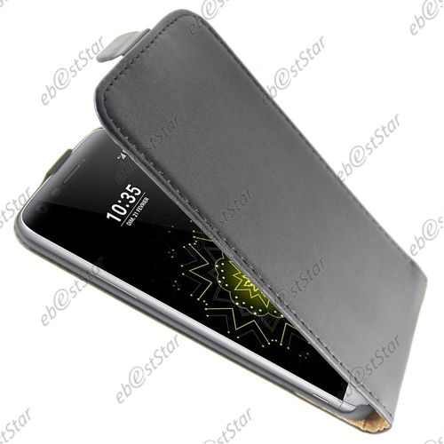 Ebeststar ® Etui Pu Cuir À Rabat Housse Coque Ultra Slim Pour Lg G5 H850, G5 Dual, G5 Se, G5 Lite, Couleur Noir [Dimensions Precises De Votre Appareil : 149,4 X 73,9 X 7,7 Mm, Écran 5.3'']