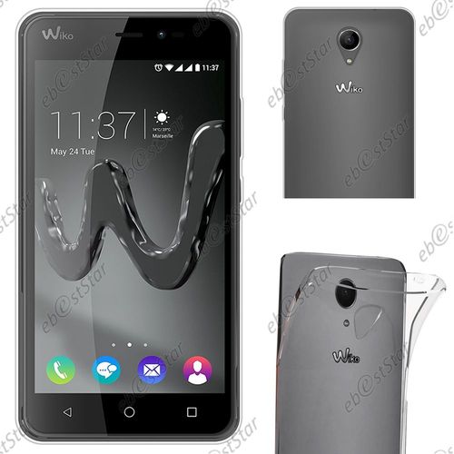 Ebeststar ® Housse Coque Protection Silicone Gel Ultra Fine 0,3mm Etui Souple + Vitre Anti Casse Film Écran Verre Trempé Pour Wiko Freddy, Couleur Transparent [Dimensions Precises De Votre Appareil : 143 X 71,8 X 10,6 Mm, Écran 5'']