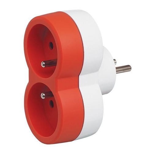 LEGRAND Fiche multiprise 16 A 2x2 P+T 2 sorties frontales orange