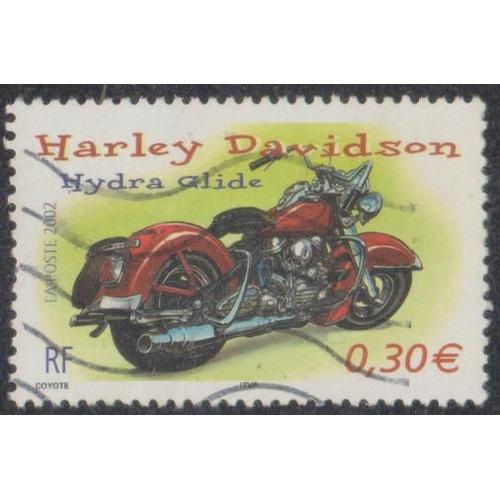 Timbre N°3514 Y&t 0,30  Multicolore Série "Collection Jeunesse" Cylindrées Et Carénages Motos Harley Davidson Hydra Glide