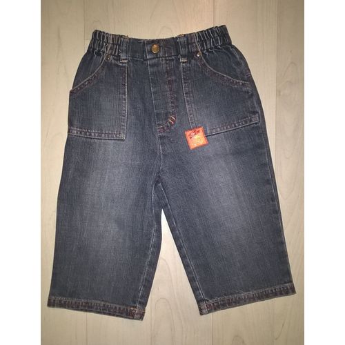 Jean In Extenso Taille Élastiquée Coton Garçon 12 Mois Bleu Foncé