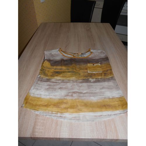 Blouse Imprimé Tie En Dye Ocre T40 Varech By Elora