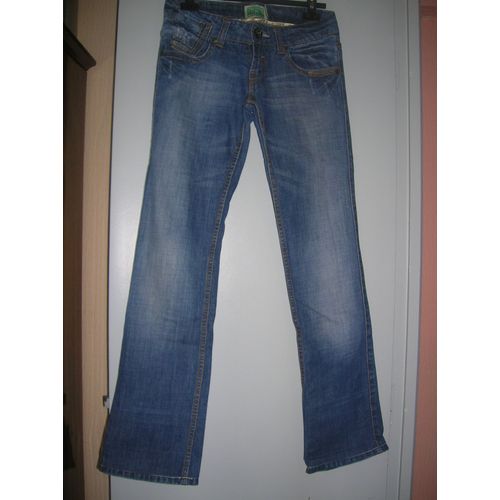 Jean Bershka Coton 36 Bleu