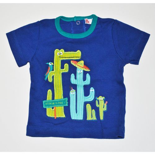 T-Shirt Du Pareil Au Même Coton 3 Mois Bleu
