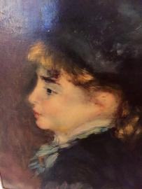 Reproduction Sur Toile Veritable-Portrait Petite Marie/Renoir-Repoduction Reservee Spa Paris-Sgdg-28,5x28,5 Avec Cadre-