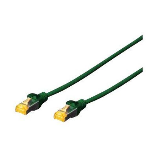 DIGITUS - Cordon de raccordement - RJ-45 (M) pour RJ-45 (M) - 3 m - SFTP - CAT 6a - démarré, sans halogène, sans crochet - vert