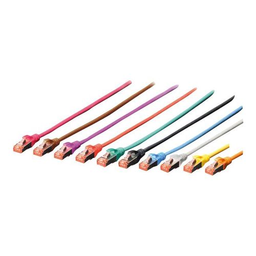 DIGITUS - Cordon de raccordement - RJ-45 (M) pour RJ-45 (M) - 30 m - SFTP - CAT 6 - sans halogène - gris