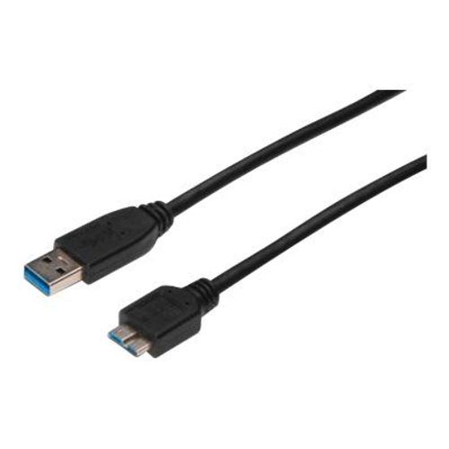 ASSMANN - Câble USB - Micro-USB de type B (M) pour USB (M) - USB 3.0 - 1 m - moulé - noir