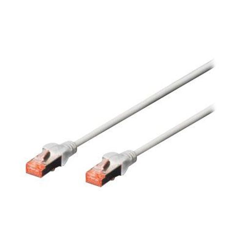 DIGITUS - Cordon de raccordement - RJ-45 (M) pour RJ-45 (M) - 3 m - SFTP - CAT 6 - démarré, sans halogène, sans crochet - gris