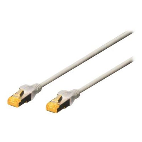 DIGITUS Professional - Cordon de raccordement - RJ-45 (M) pour RJ-45 (M) - 1 m - SFTP - CAT 6a - démarré, sans halogène, sans crochet - gris