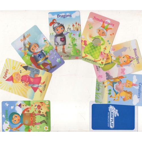 Jeu de 7 familles enfant chevalier pour les garçons. Mini jeu de cartes