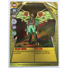 Carte Métalique Bakugan N° 9/48a Epee D'or/Golden Sword 2009 Rouge
