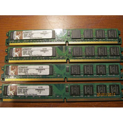 Ram Barrette Mémoire Kingston 1Go DDR2 KVR800D2N6/1G PC2-6400 CL6 NEUF