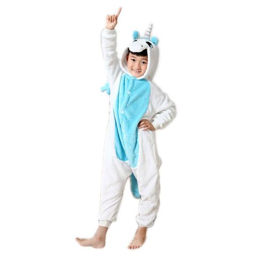 Combinaison Grenouillère Pyjama Enfant Peluche Douce Et Chaude - Modèles Licorne Panda Bourriquet Girafe Totoro Salamèche Et Autres - Taille 105 À 125cm - Black Sugar Déguisement Cosplay Mardi Gras
