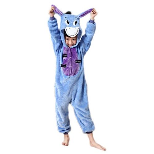 Mardi Gras - Partenaire The Voice-  Black Sugar Combinaison Grenouillère Pyjama Enfant Peluche Douce - Licorne Panda Bourriquet Girafe Totoro Salamèche Etc - Enfant 5 À 12 Ans  - Déguisement Cosplay