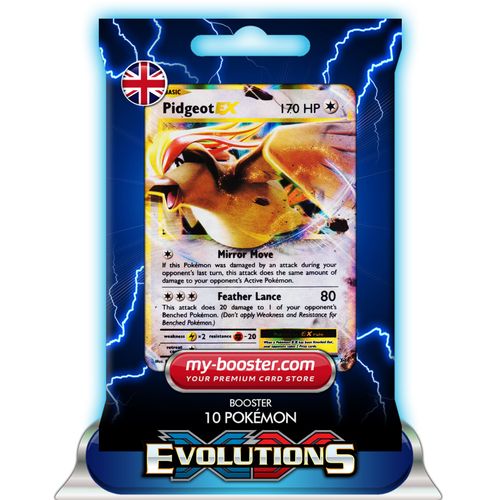 Pidgeot Ex (Roucarnage) 64/108 170hp Xy12 Evolutions - Booster De 10 Cartes Pokemon Anglaises My-Booster