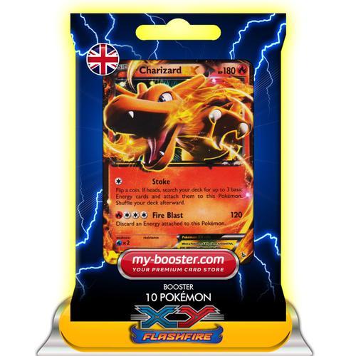 Charizard Ex (Dracaufeu) 11/106 180hp Xy 2 Flashfire (Etincelles) - Booster De 10 Cartes Pokemon Anglaises My-Booster