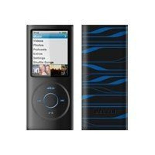 Belkin Sonic Wave Two-Tone Silicone Sleeve - Étui pour lecteur - silicone - noir, bleu - pour Apple iPod nano (4G)