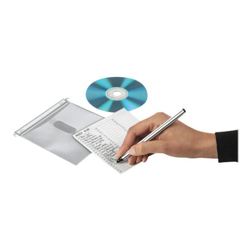 Hama CD/DVD Double Protective Sleeves - Étui protecteur pour disques CD/DVD - 2 disques - molleton - blanc (pack de 50)