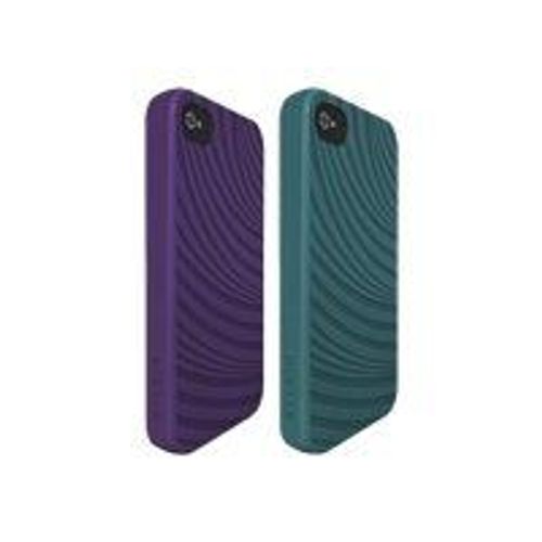 Belkin Grip Groove - Étui Pour Lecteur - Silicone - Noir, Blanc (Pack De 2) - Pour Apple Iphone 4