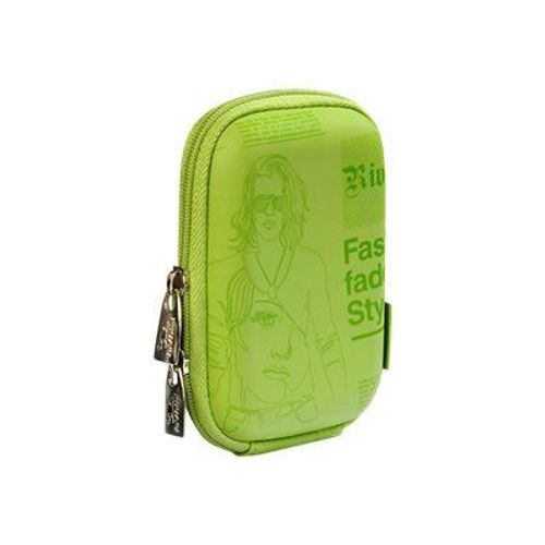 Riva Case 7103 (PU) - Étui rigide appareil photo - EVA - vert avec imprimé journal