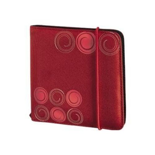 Hama CD/DVD Nylon Wallet "Up to Fashion" 24 - Portefeuille pour disques CD/DVD - 24 disques - nylon - rouge