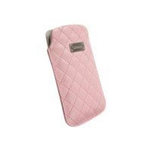 Krusell Coco Mobile Pouch Medium - Housse Pour Téléphone Portable - Cuir Souple - Rose
