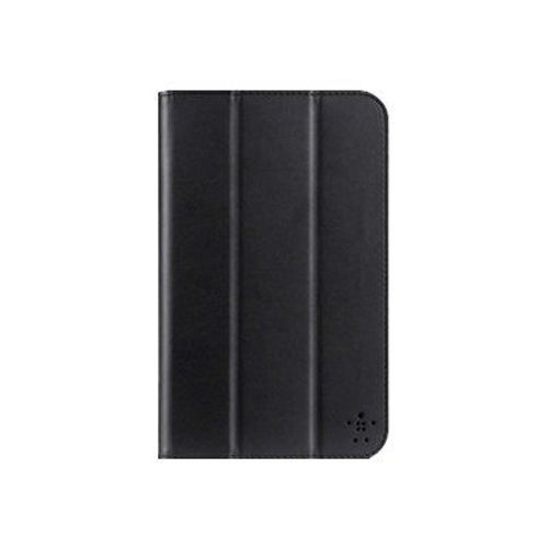 Belkin Smooth Tri-Fold Cover With Stand - Étui Pour Tablette - Tissu - Noir - Pour Samsung Galaxy Tab 3 (8 Po)